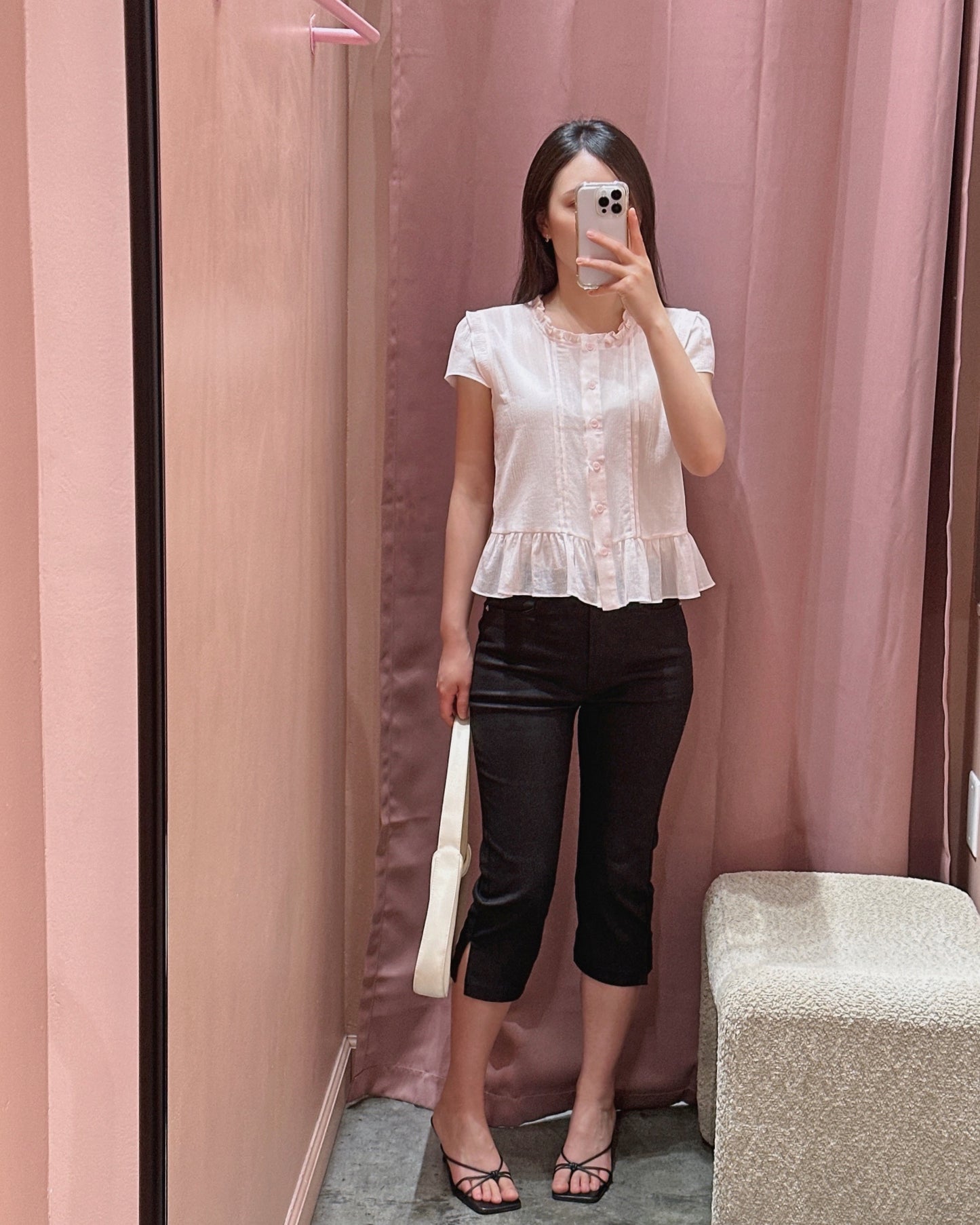 Sheer Peplum Blouse