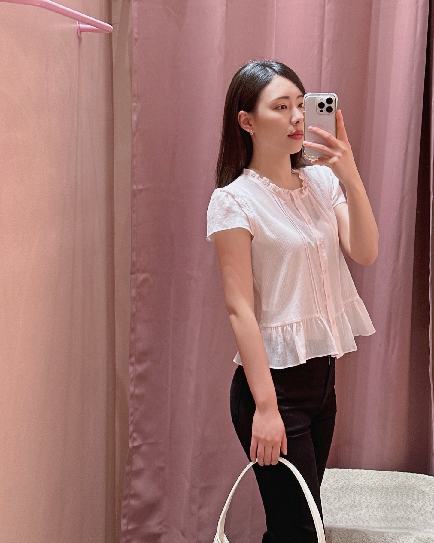 Sheer Peplum Blouse