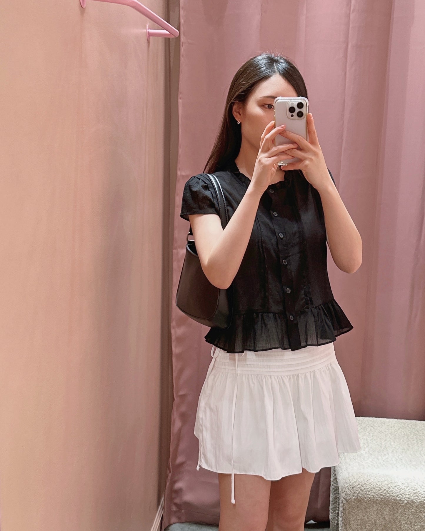 Sheer Peplum Blouse