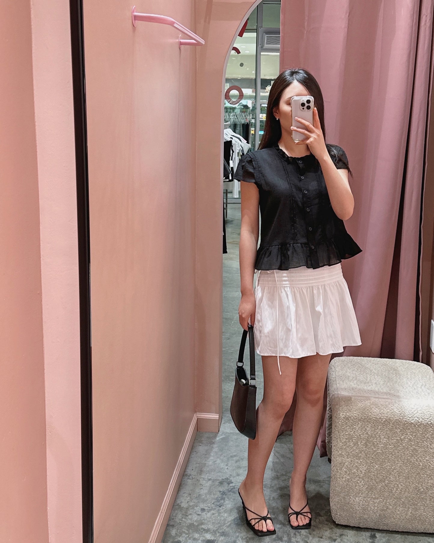 Sheer Peplum Blouse