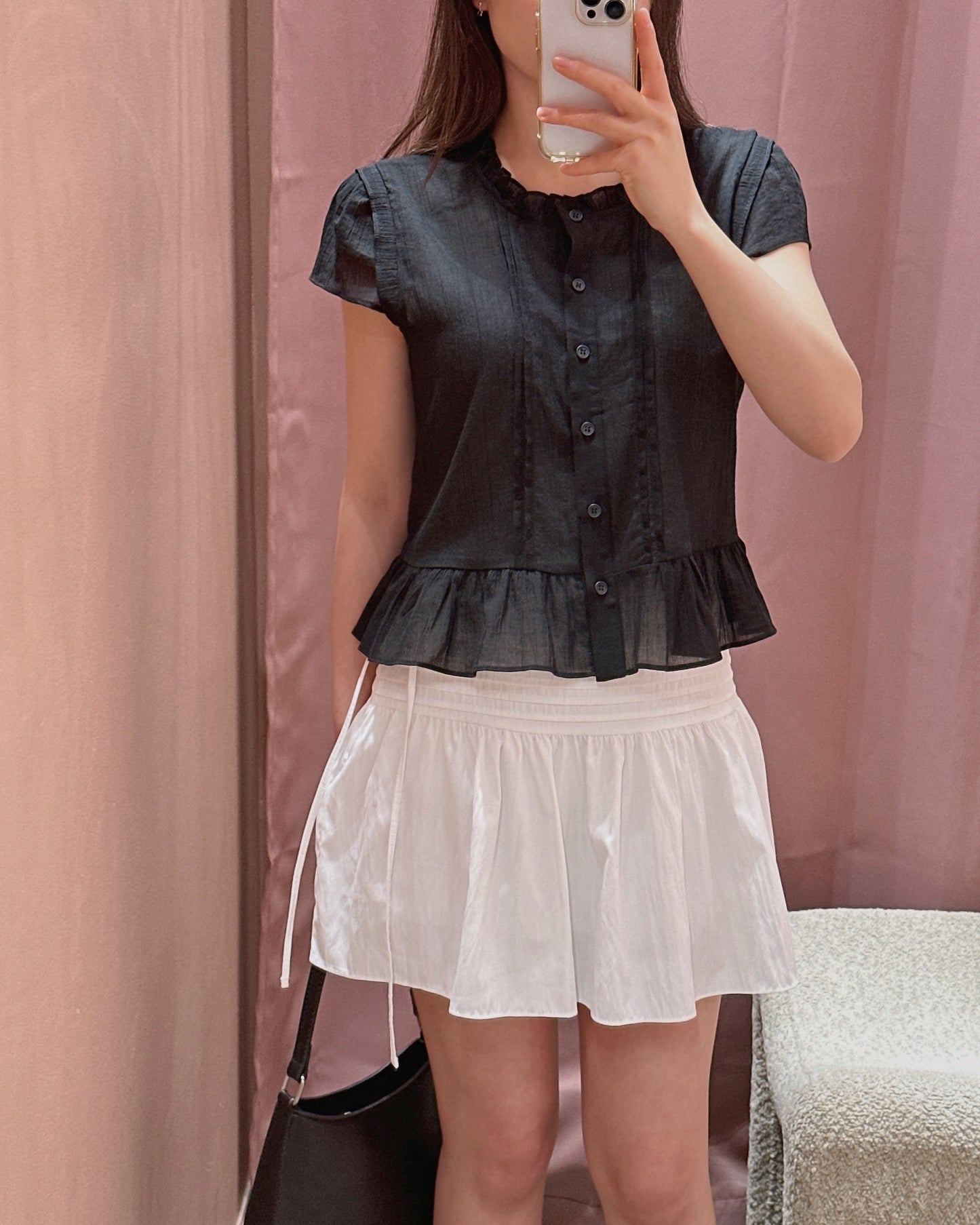Sheer Peplum Blouse