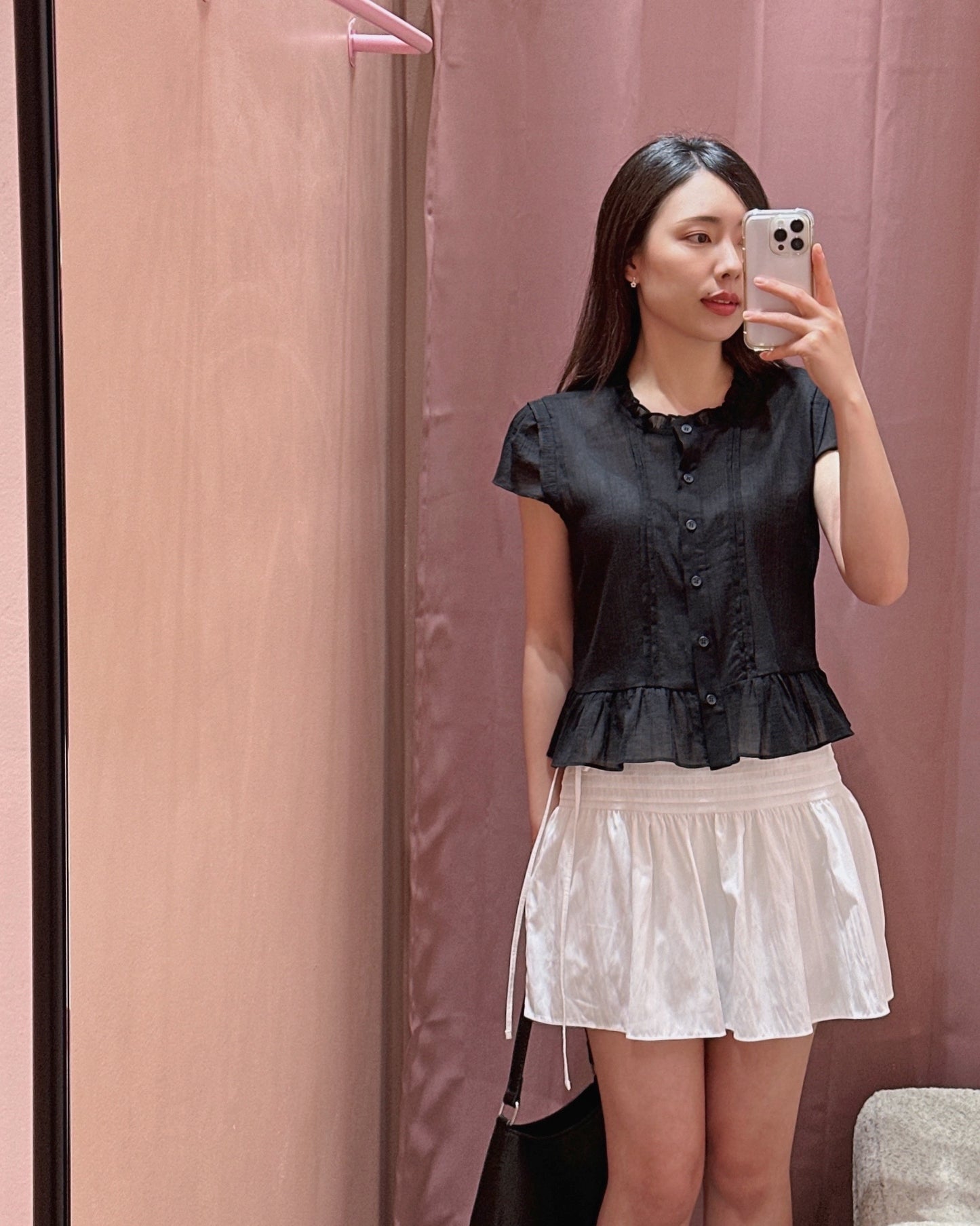 Sheer Peplum Blouse