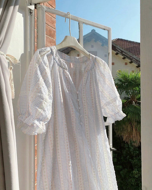 Pastel Gingham Nightgown