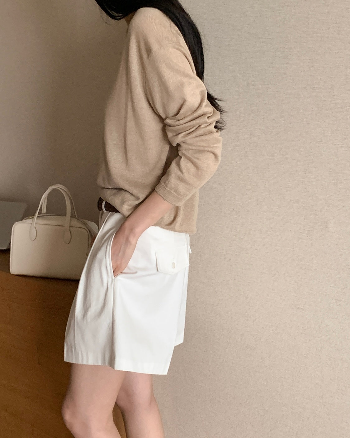V-Neck Linen Pullover