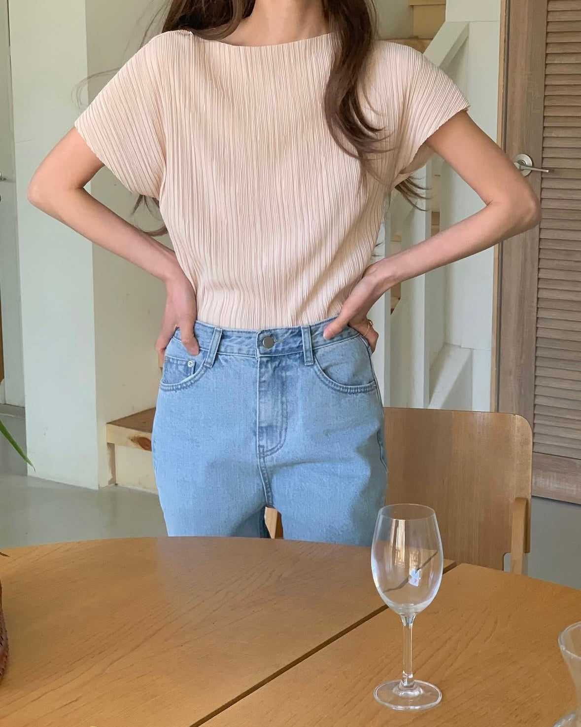 Minimal Plissé Tee