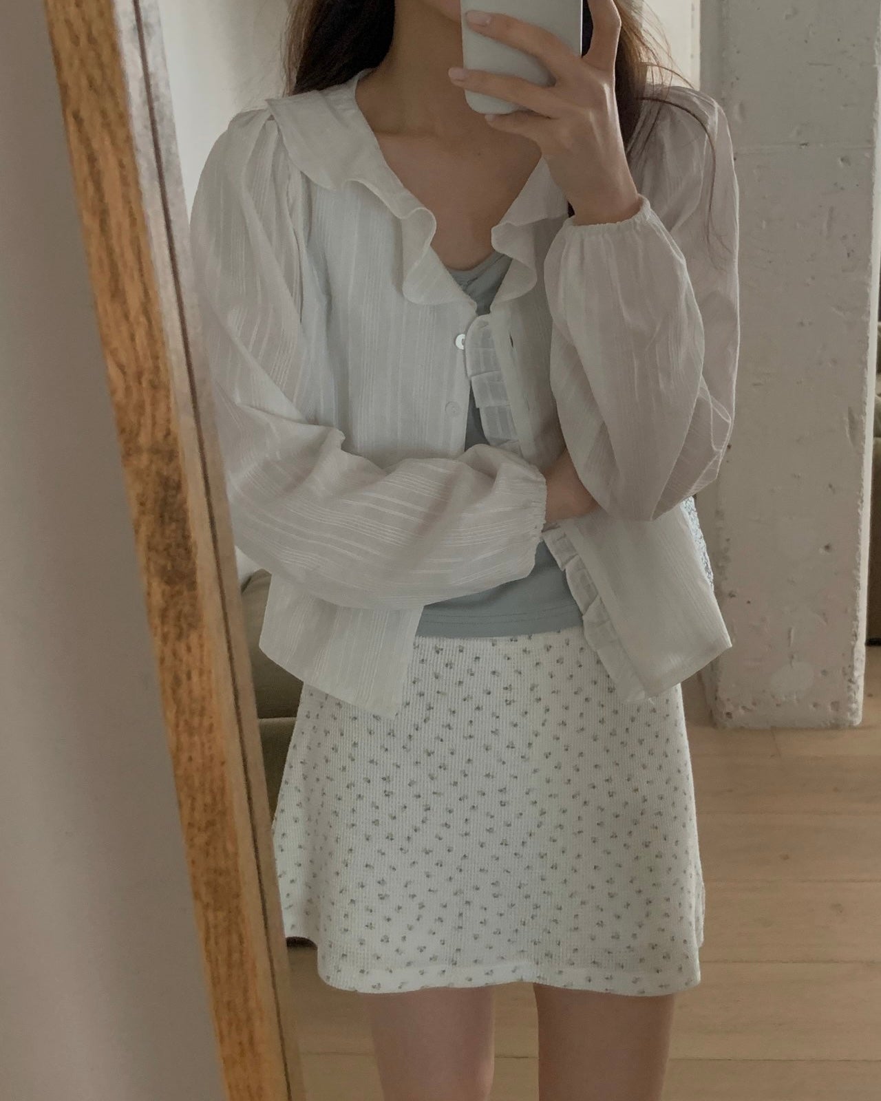 Ditsy Floral Waffle Mini Skort