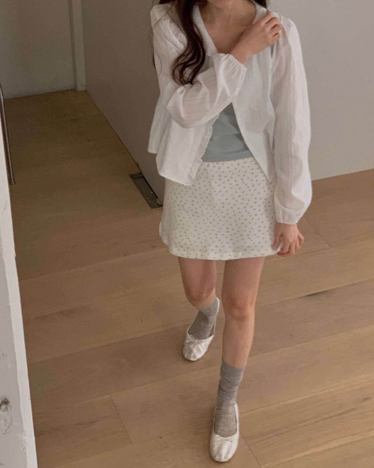 Ditsy Floral Waffle Mini Skort