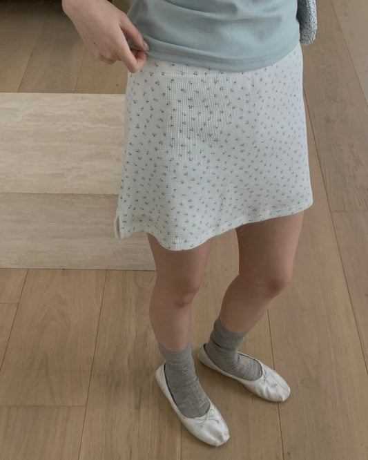 Ditsy Floral Waffle Mini Skort