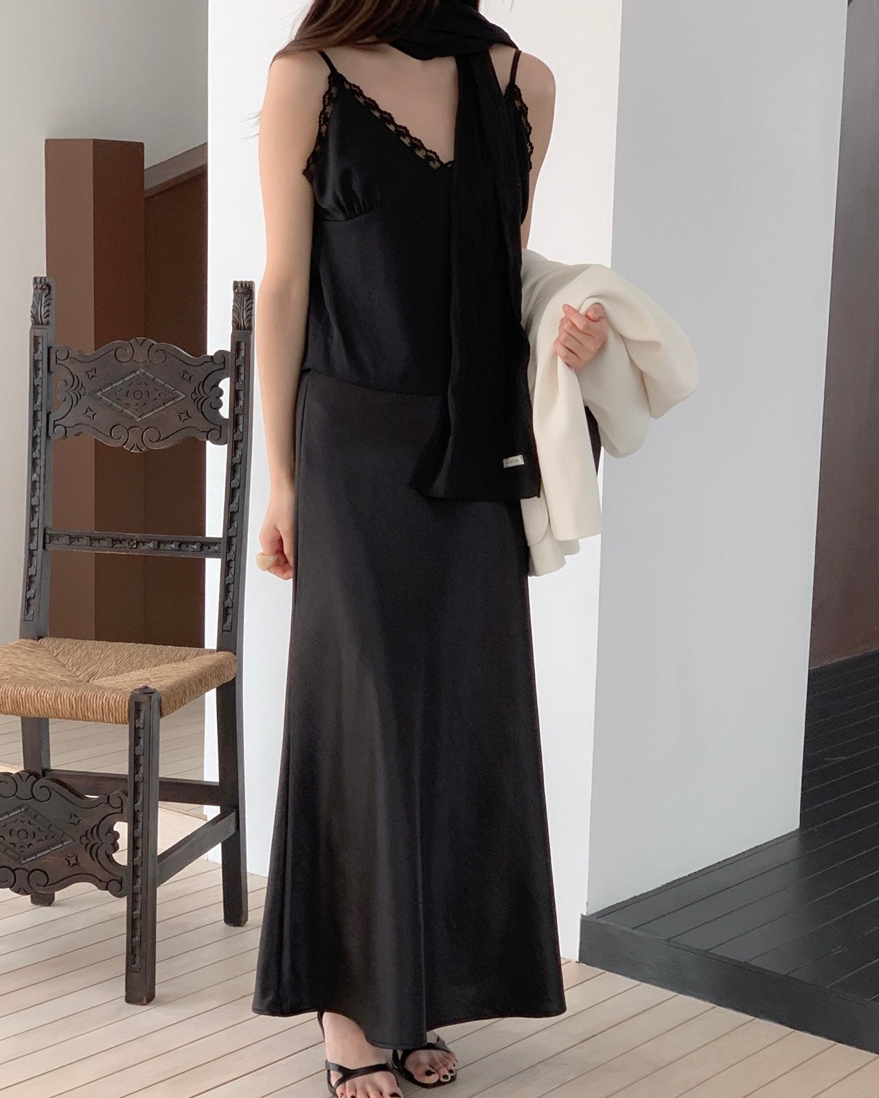 Whisper Satin Maxi Skirt