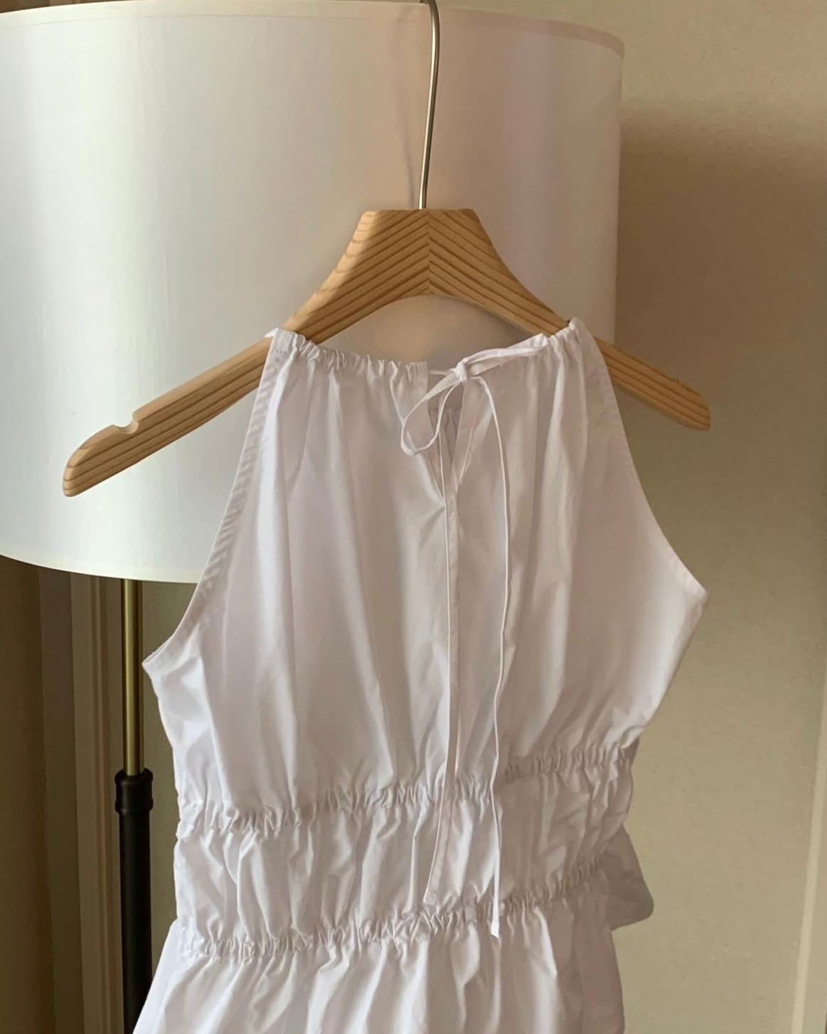 Smocked Halter Peplum Top