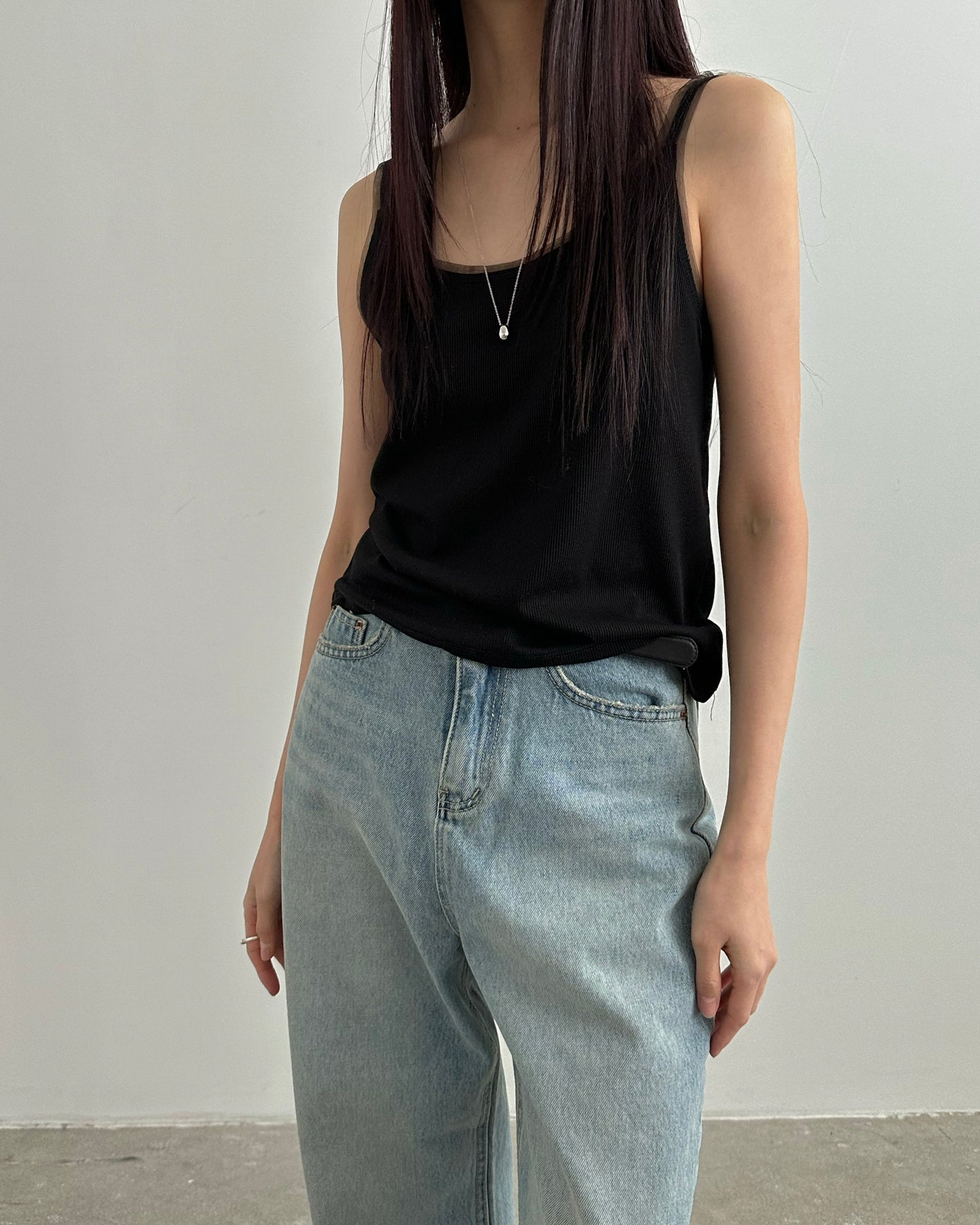 Mesh Overlay Ribbed Tank