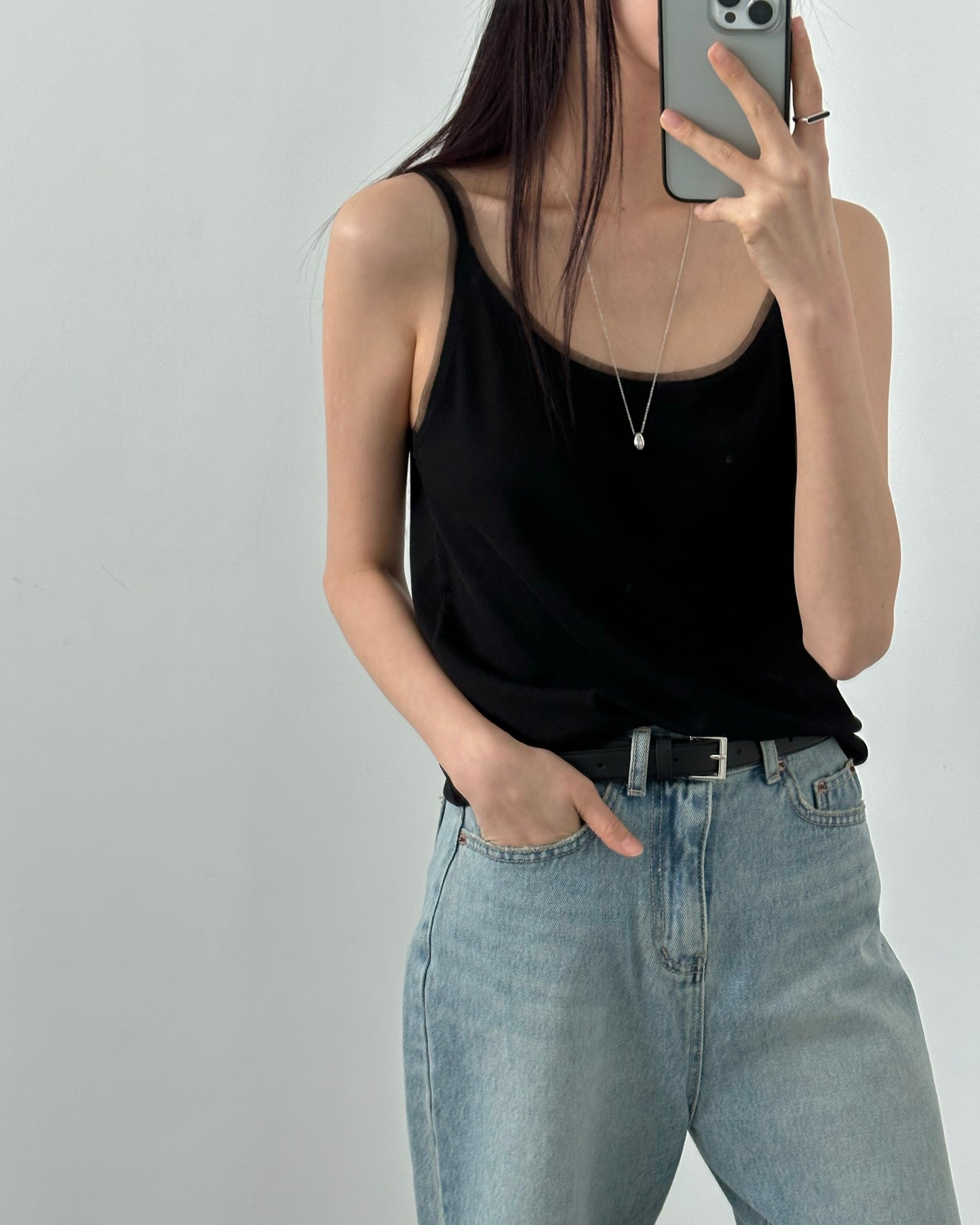 Mesh Overlay Ribbed Tank