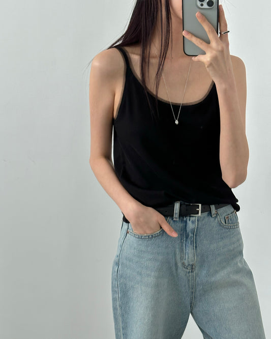 Mesh Overlay Ribbed Tank
