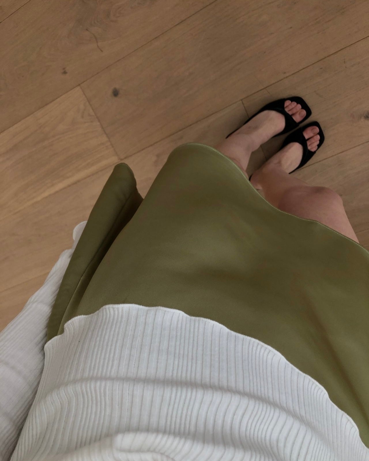 Satin Flare Mini Skirt