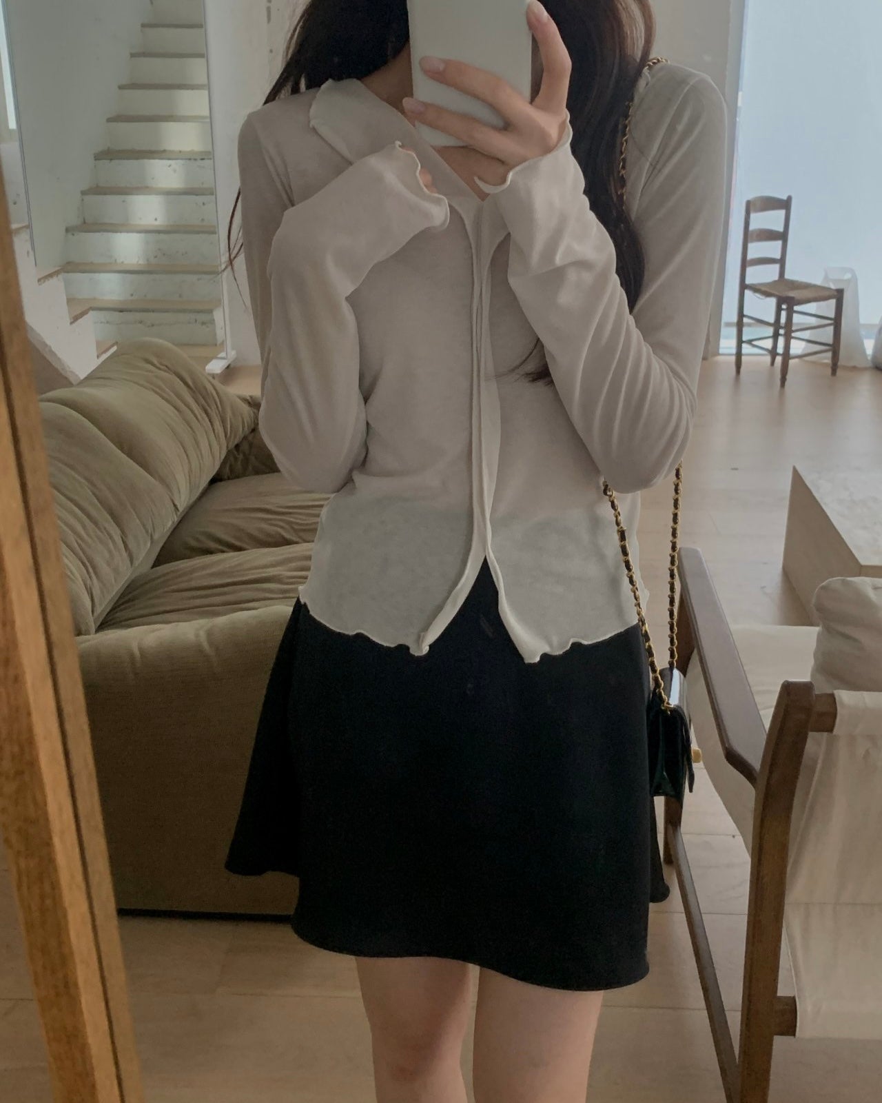 Satin Flare Mini Skirt
