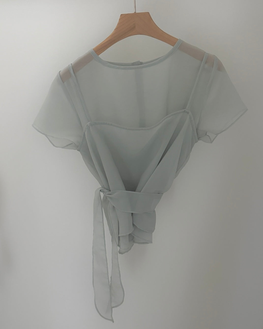 Sheer Layered Bustier Blouse