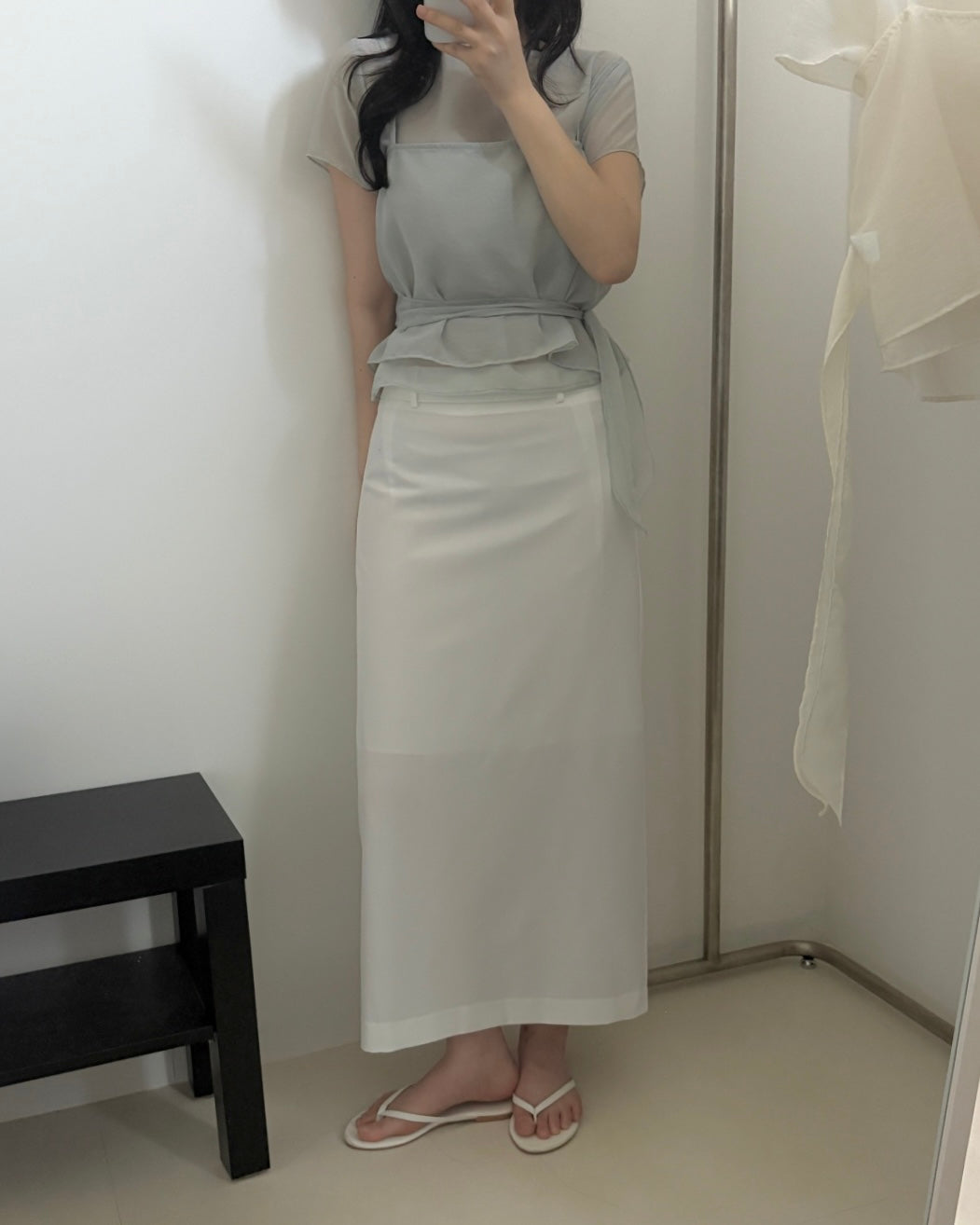 Sheer Layered Bustier Blouse