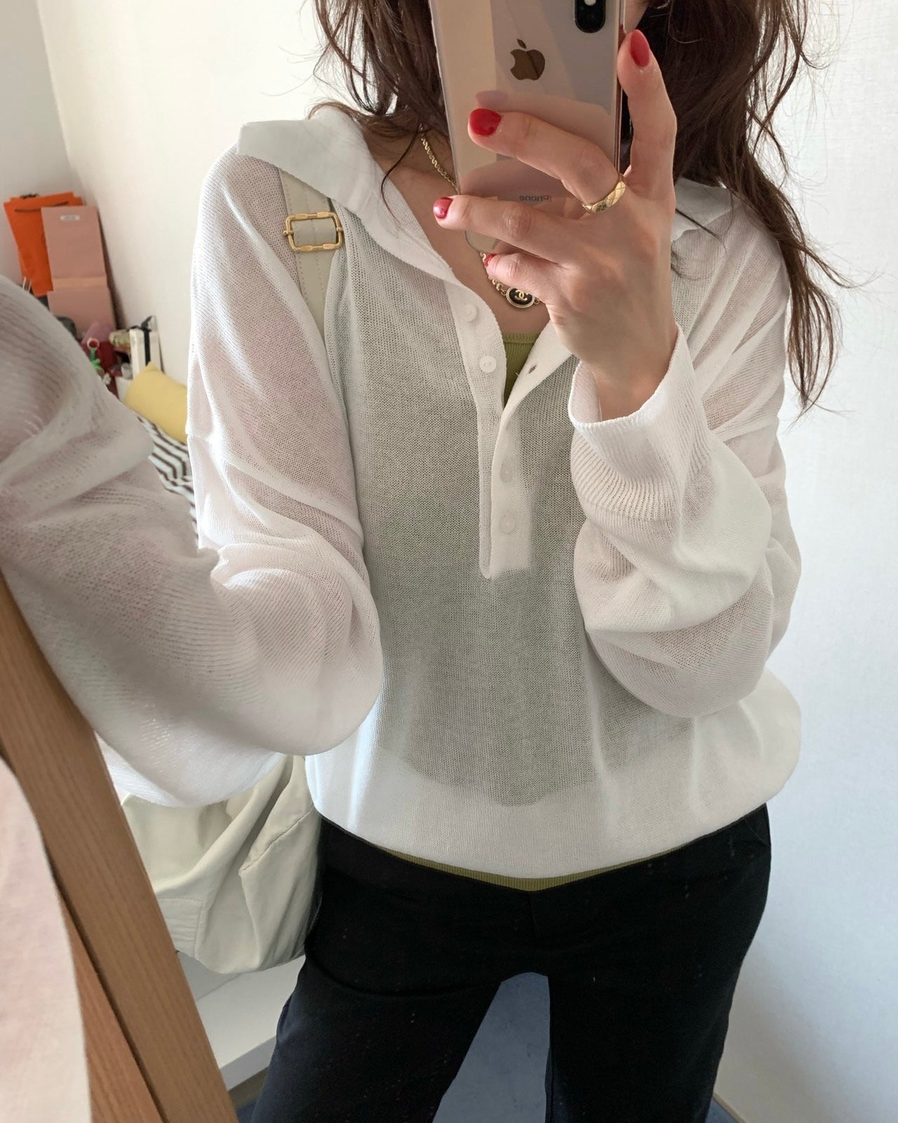Sheer Knit Polo
