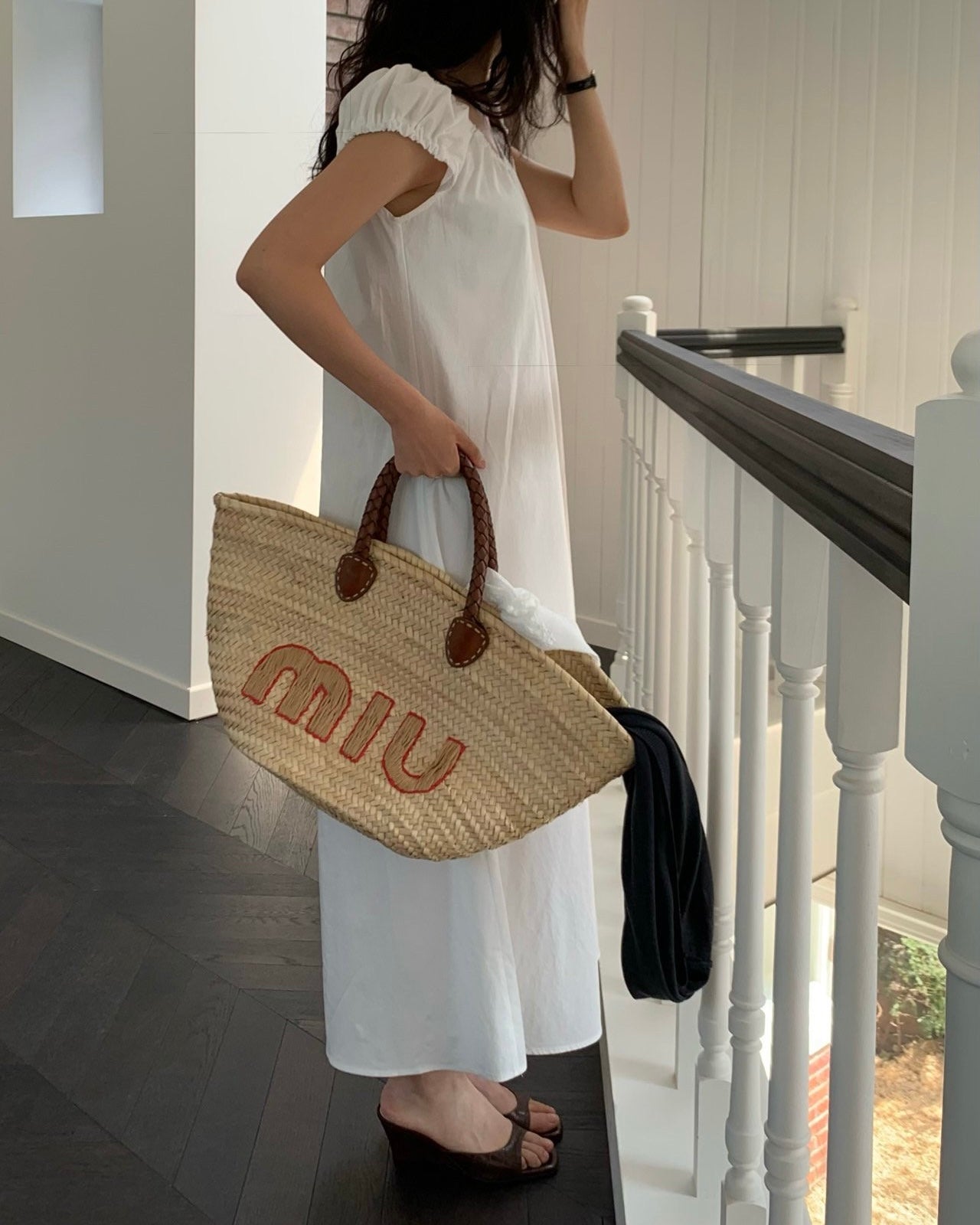 Puff Sleeve Cotton Maxi Dress