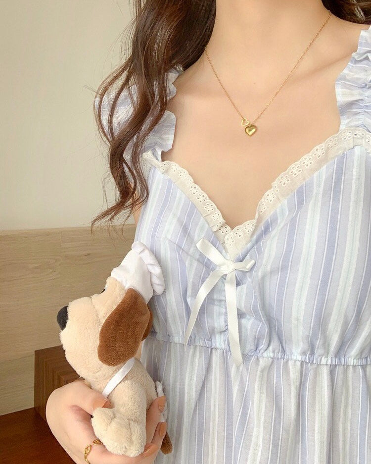 Sweet Stripe Matching Pajamas