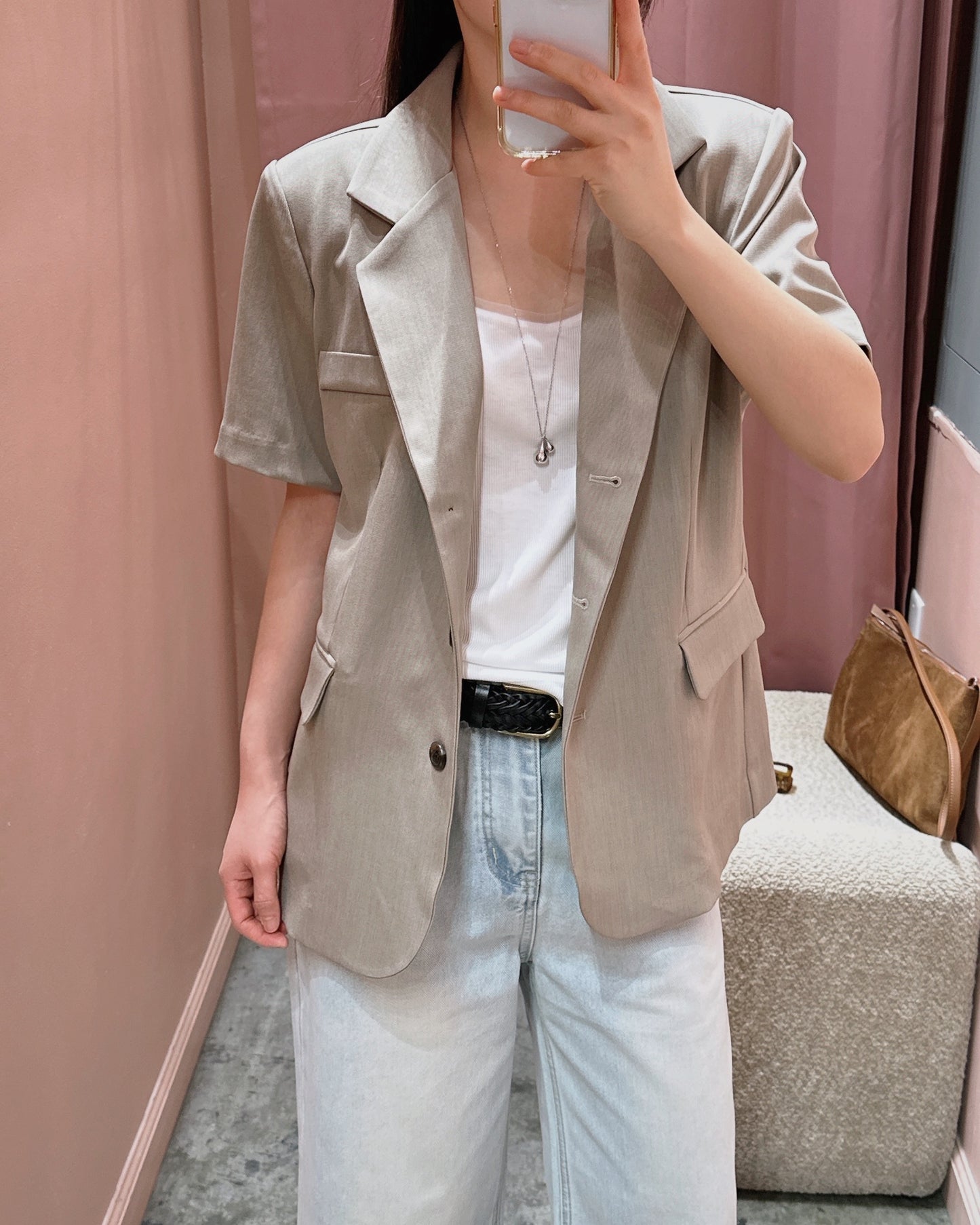 Relaxed Short Sleeve Blazer