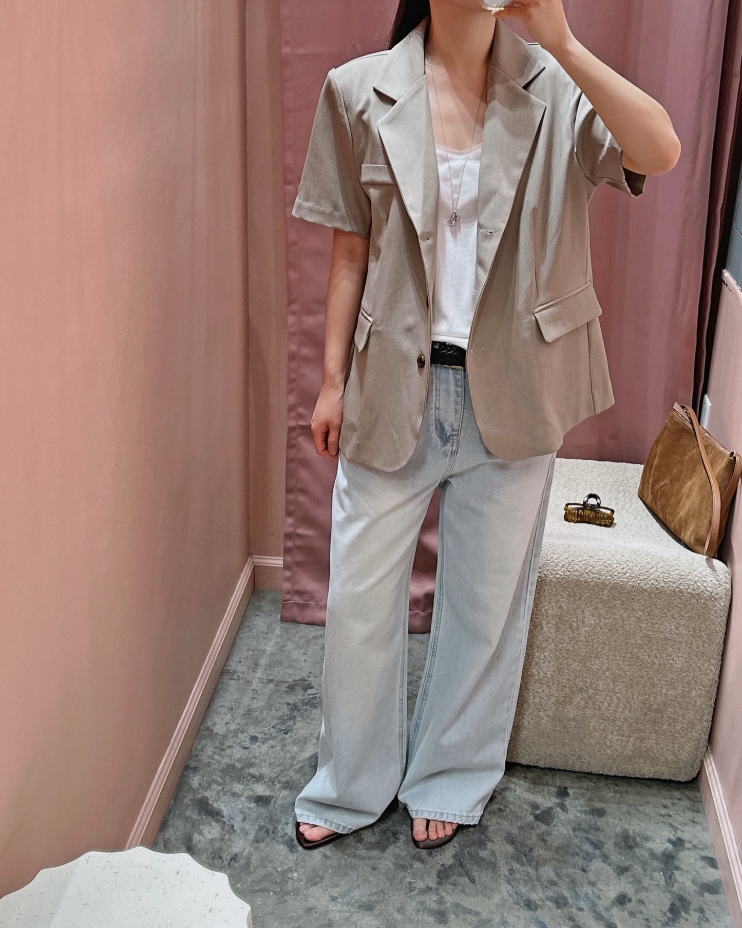 Relaxed Short Sleeve Blazer