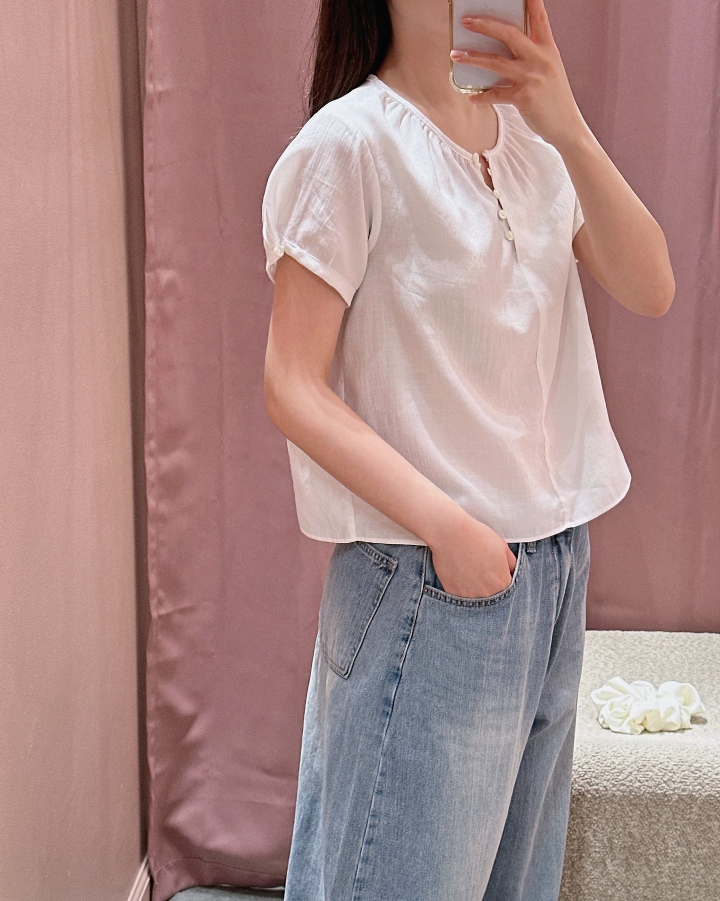 Gathered Neck Blouse