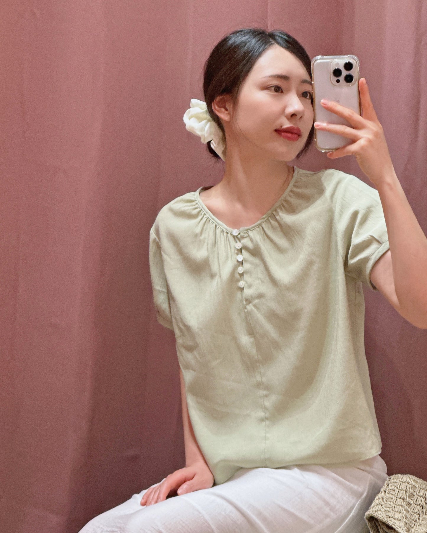 Gathered Neck Blouse