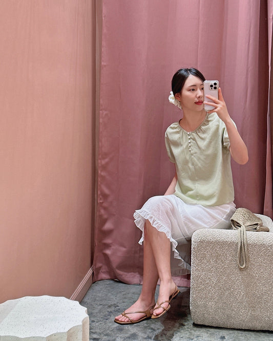 Gathered Neck Blouse