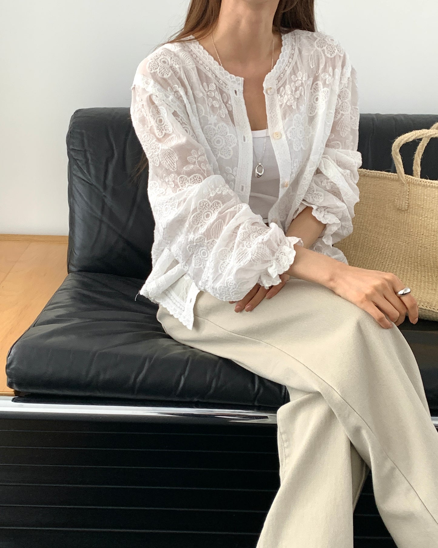 Floral Embroidered Lace Cardigan