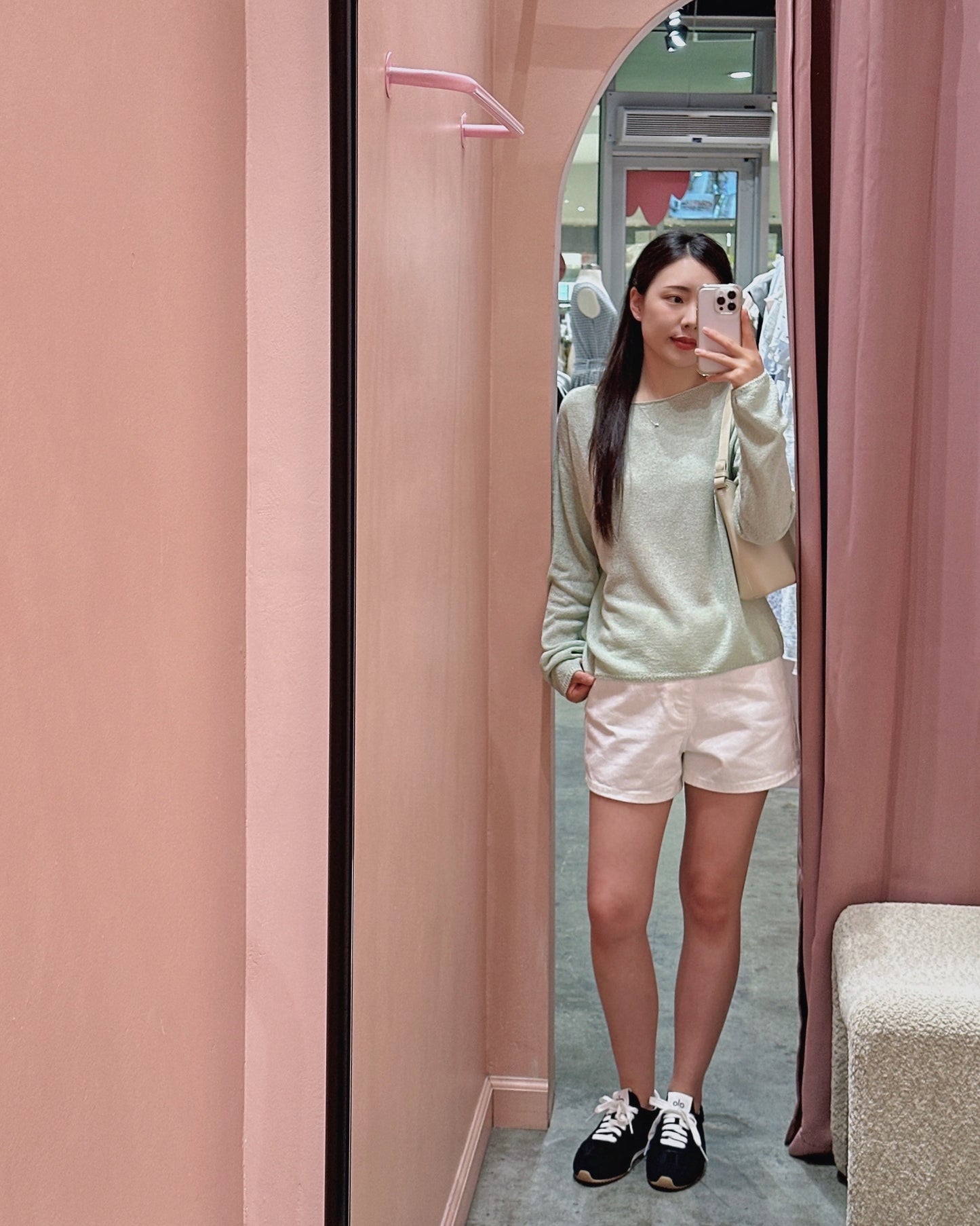 Boat Neck Mesh Knit