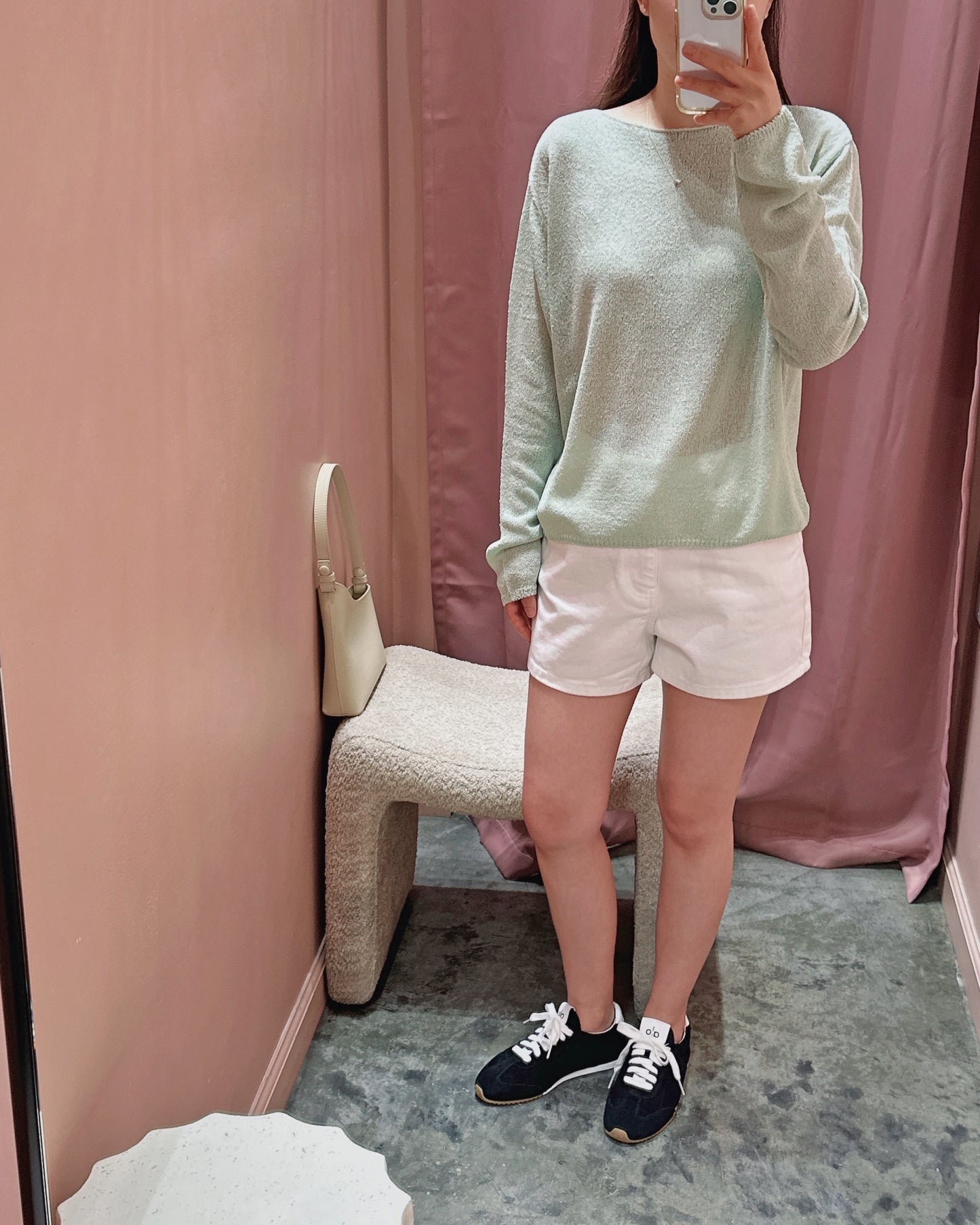 Boat Neck Mesh Knit