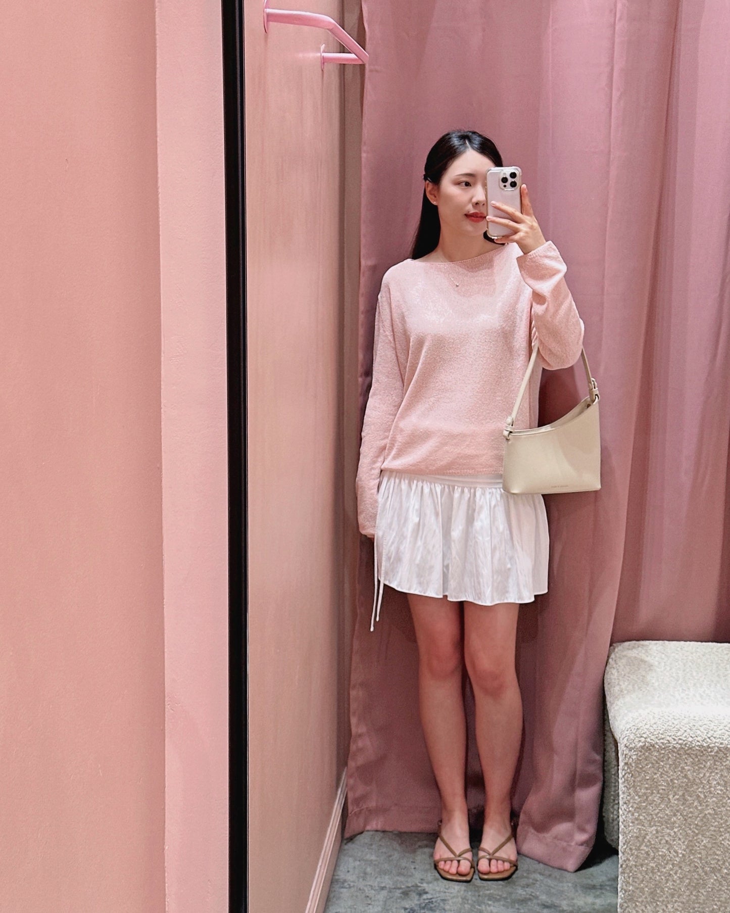 Boat Neck Mesh Knit