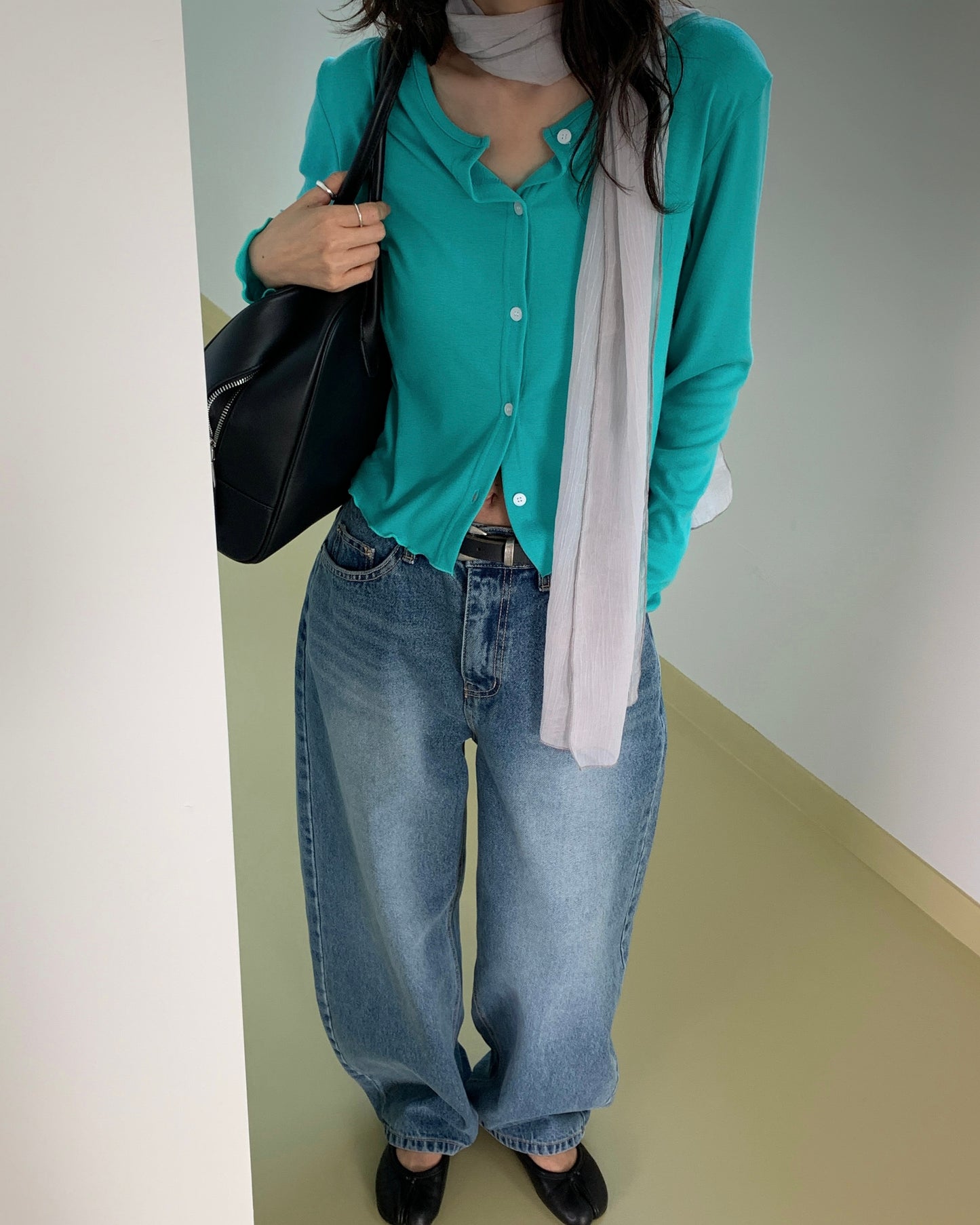 Relaxed Barrel Leg Wide Jeans