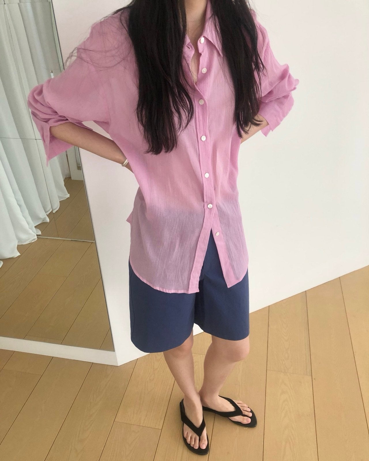 Vivid Oversized Crinkle Shirt