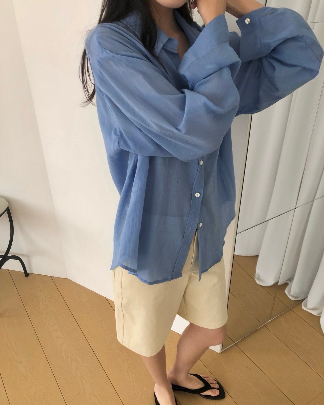 Vivid Oversized Crinkle Shirt