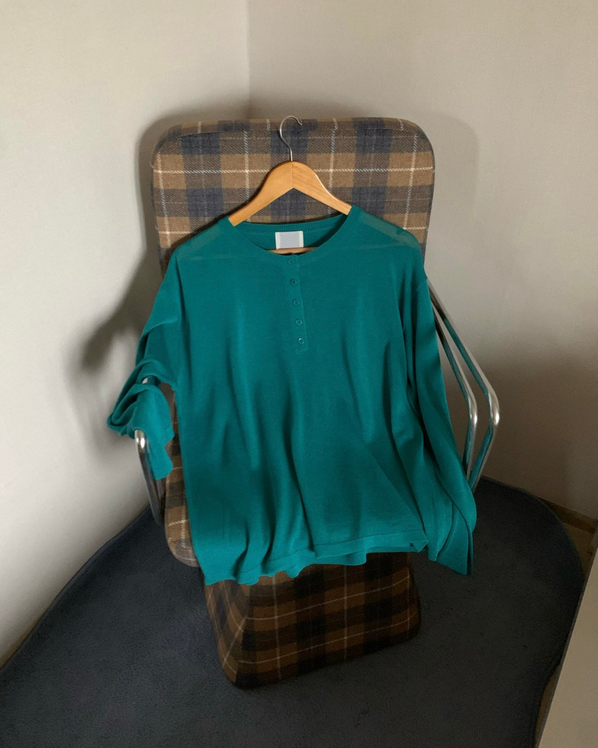 Sheer Knit Henley Top