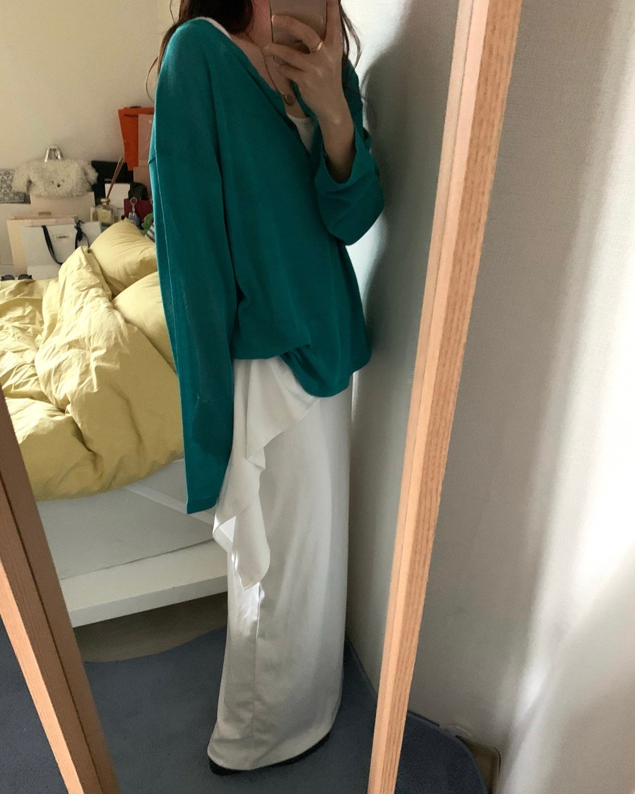 Sheer Knit Henley Top