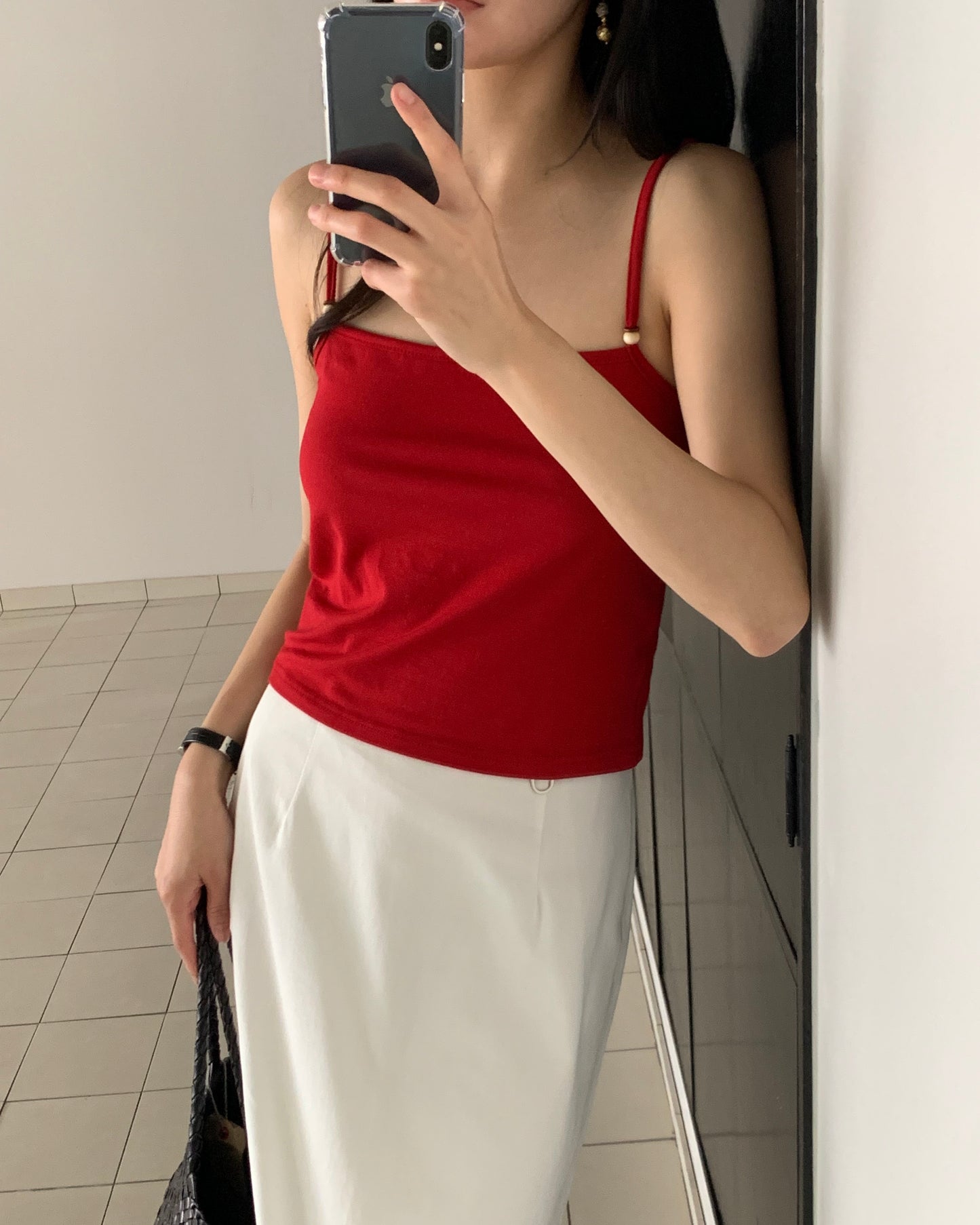 Wood Bead Cami Top