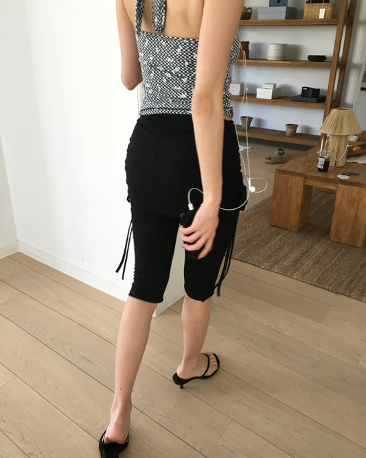 Side Tie Capri Leggings