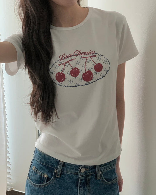Lace Cherries Tee