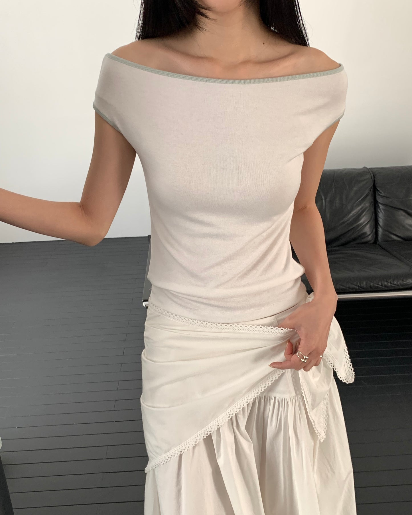 Contrast Trim Tee