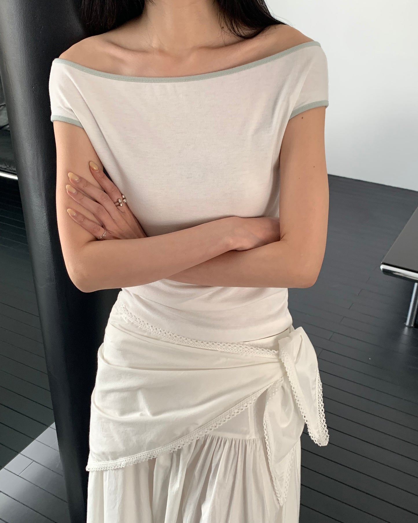 Contrast Trim Tee