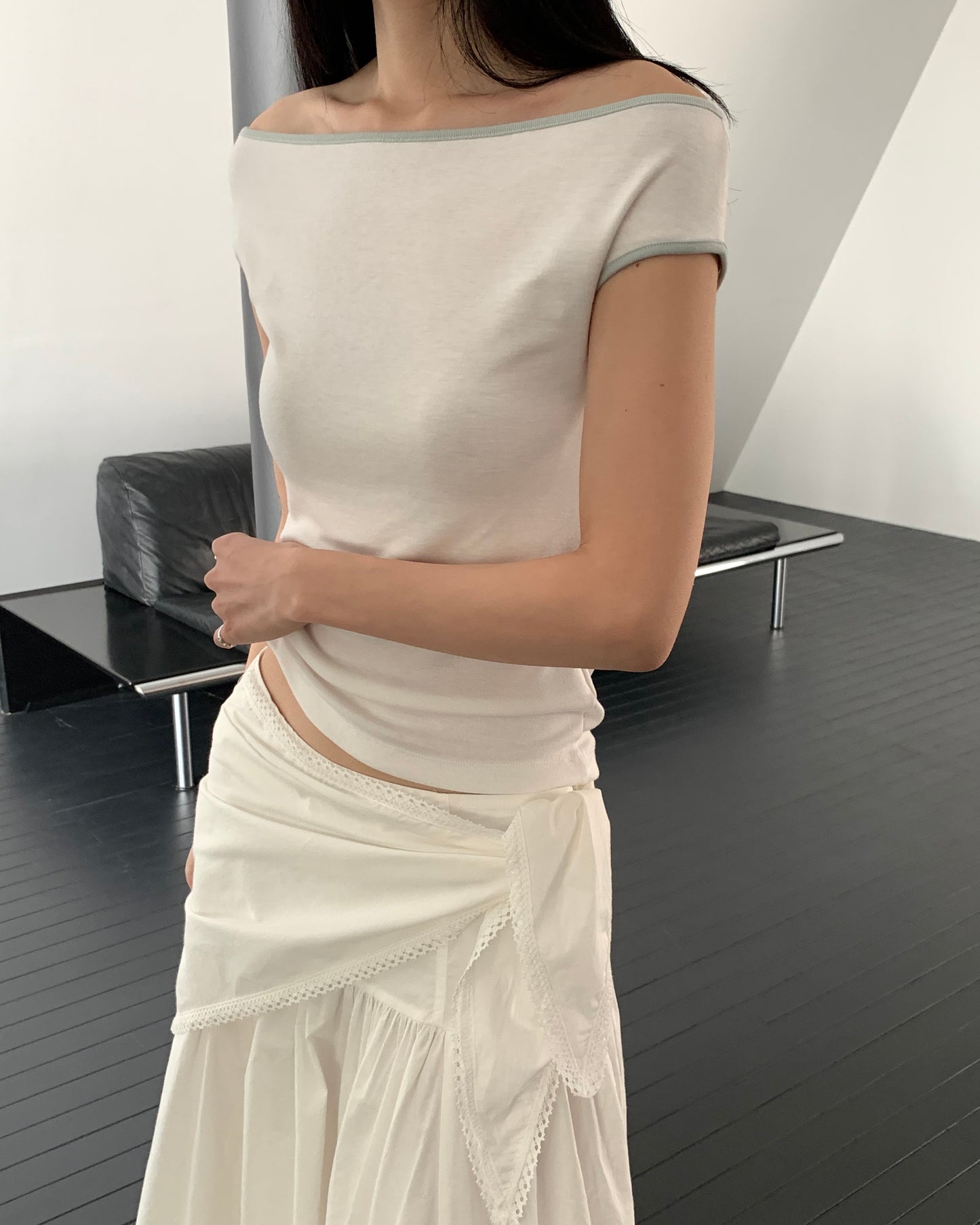 Contrast Trim Tee