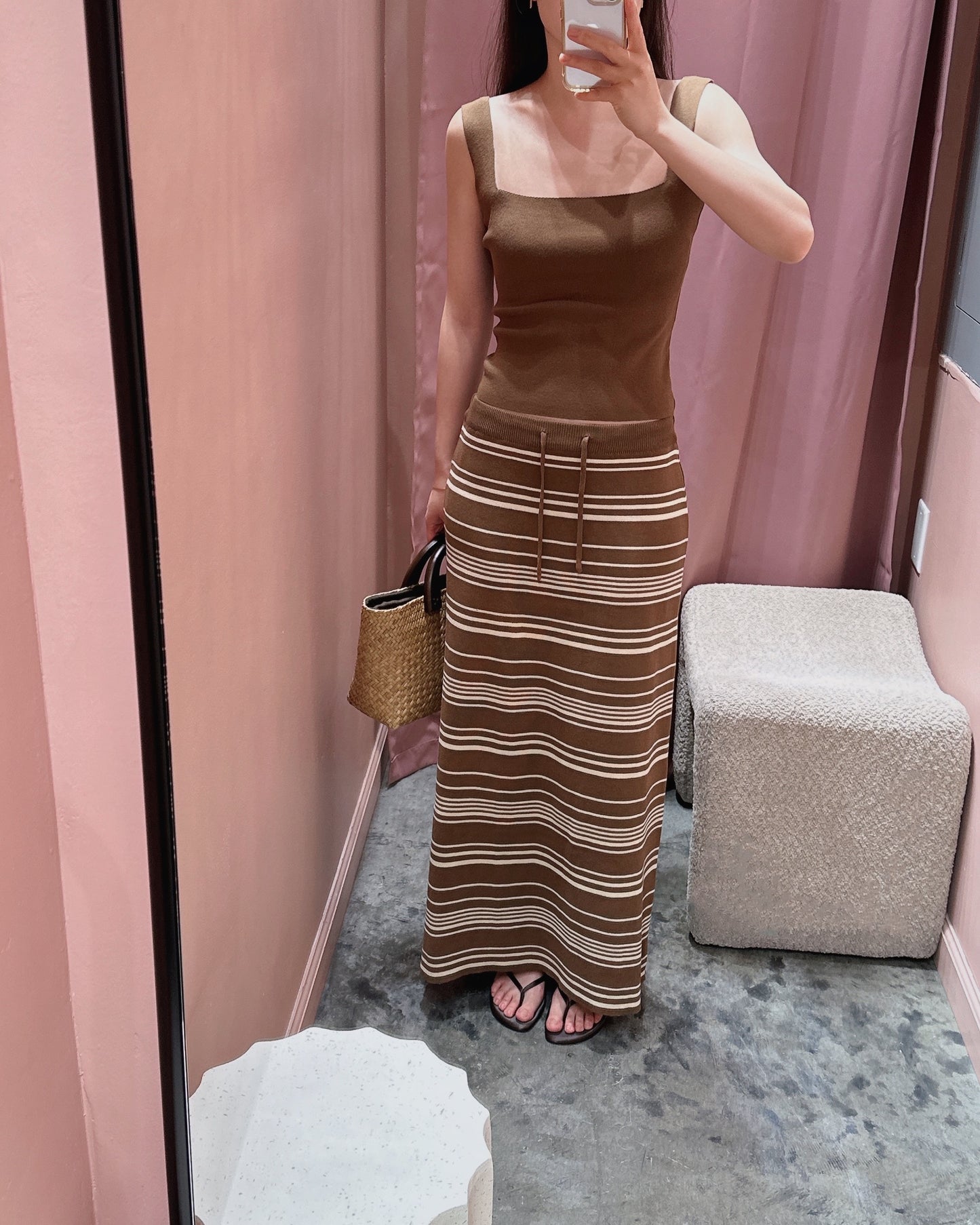 Coastal Square Neck Two-Piece Set
