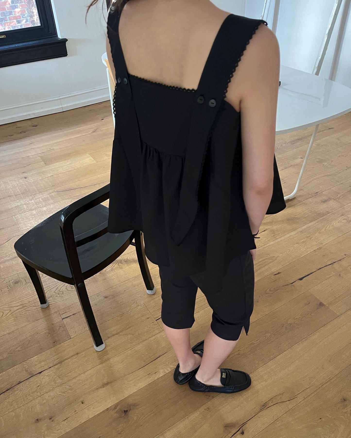 Lace Trim Flare Tank