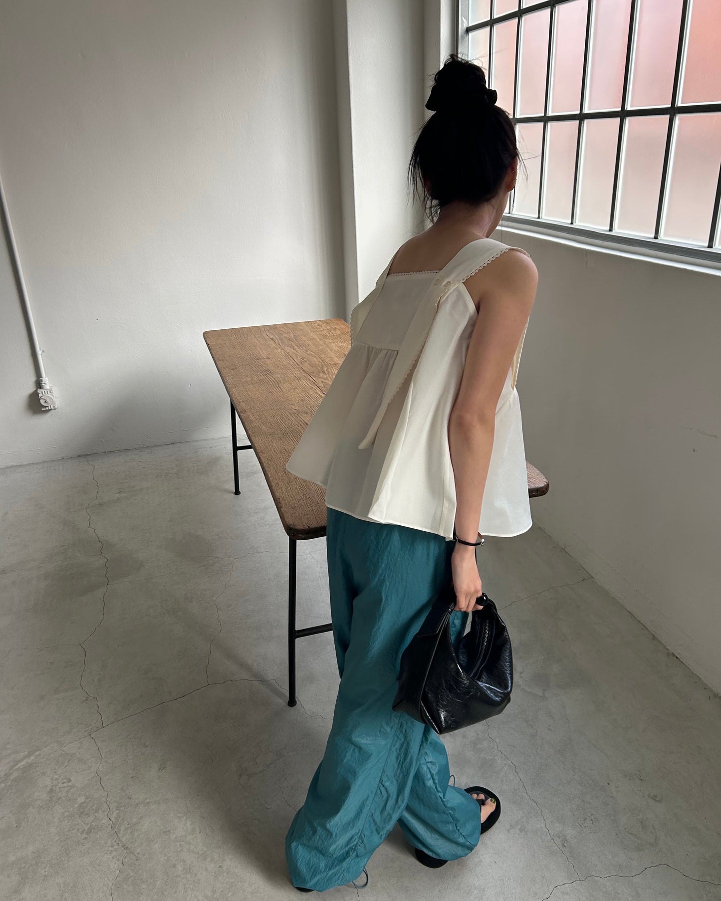 Lace Trim Flare Tank