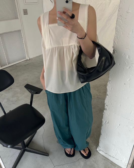 Lace Trim Flare Tank