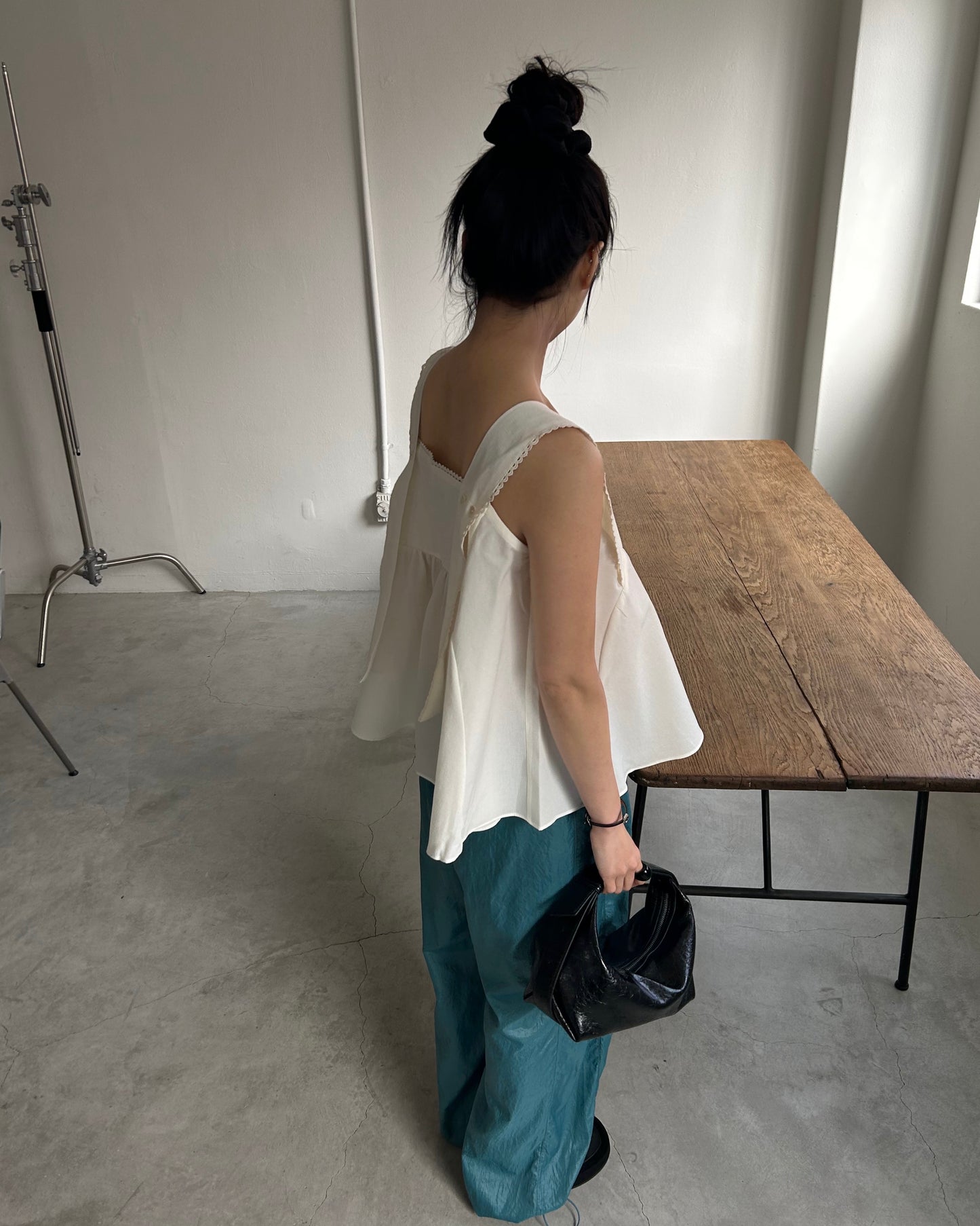 Lace Trim Flare Tank
