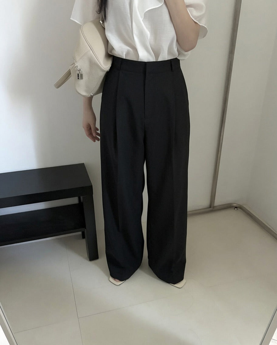 Tailored Wide Leg Summer Trousers